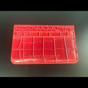 Faux croc card case